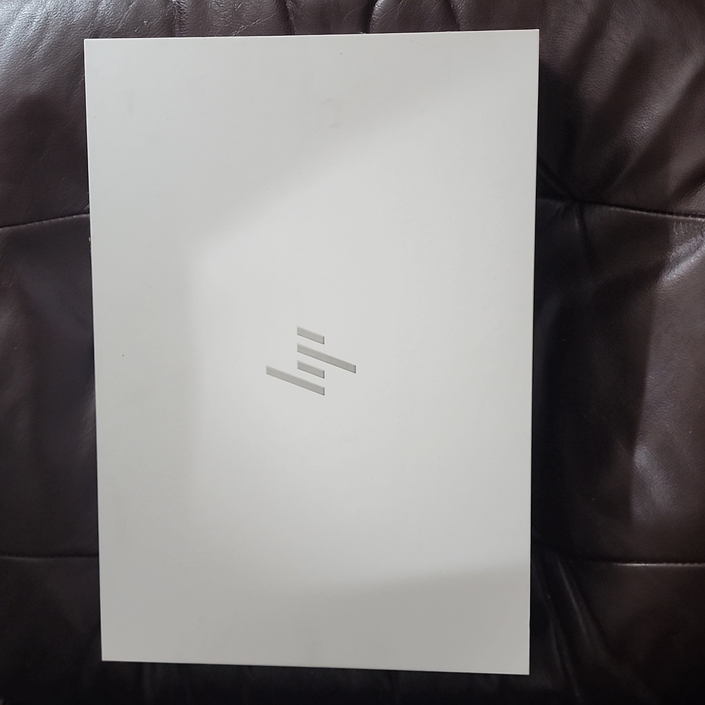 HP White Laptop Top Cover with Silver Logo